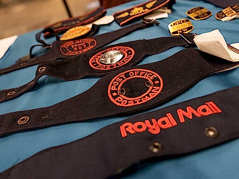 Badges displayed on a table