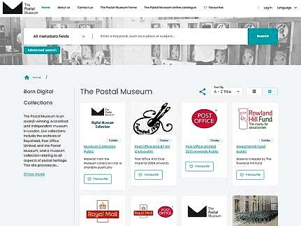 Screenshot of the digital portal homepage.