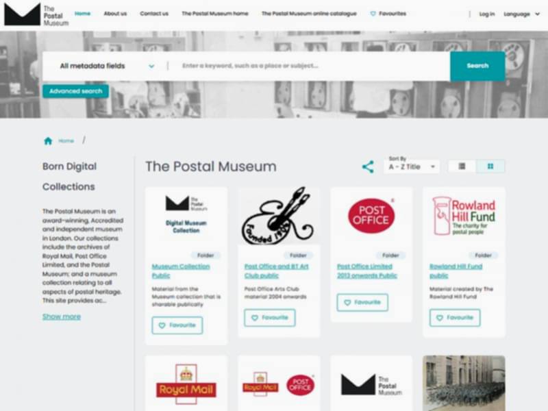 Screenshot of the digital portal homepage.